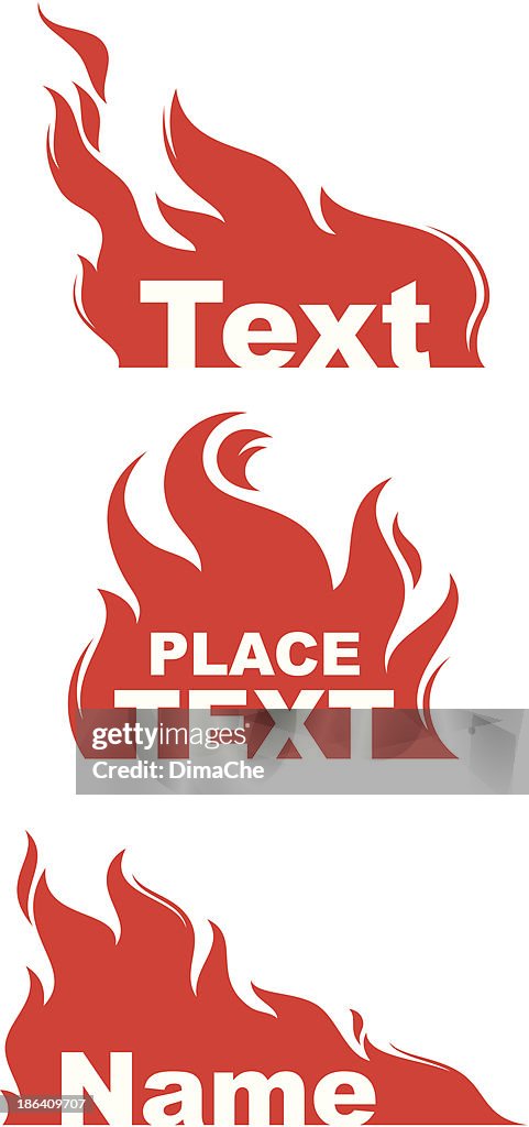 Fire Text Label Fire Labels High-Res Vector Graphic - Getty Images