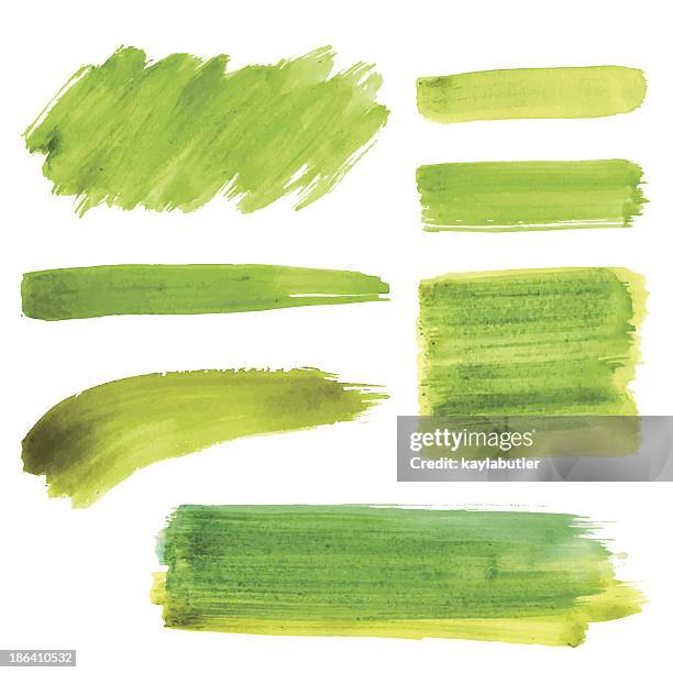 vector paint strokes and backgrounds - brushes stock illustrations