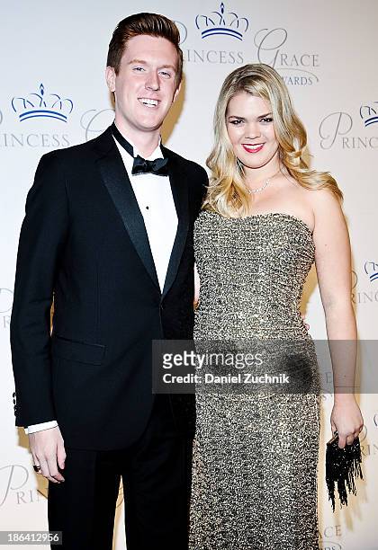 Thomas Senecal and Christina Bott attend the 2013 Princess Grace Awards Gala at Cipriani 42nd Street on October 30, 2013 in New York City.