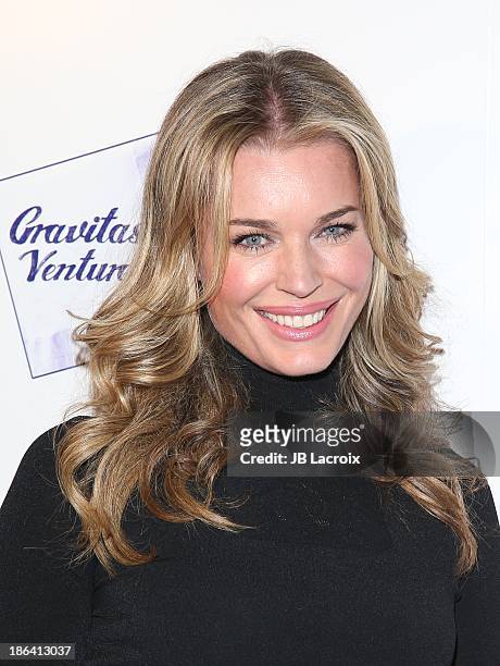 Rebecca Romijn attends the "Ass Backwards" Los Angeles Premiere at the Vista Theatre on October 30, 2013 in Los Angeles, California.