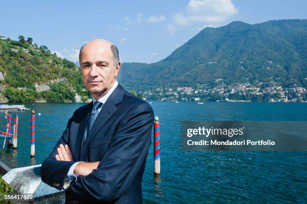 Italian banker, Minister of Economic Development and Minister of Infrastructure and Transport Corrado Passera posing with folded arms. The Minister...