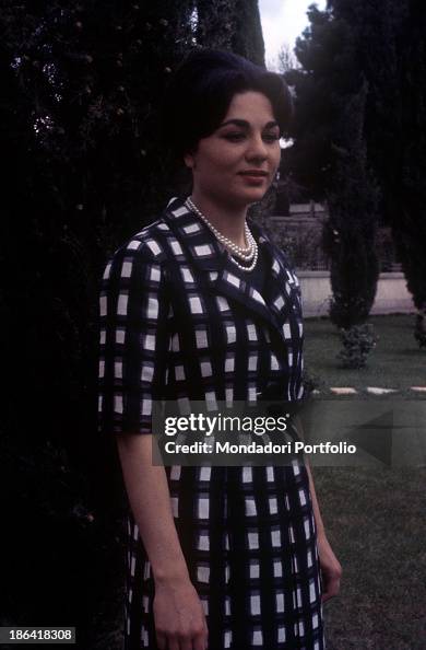 Farah Pahlavi in a garden Farah Pahlavi in a garden