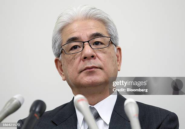 Masaru Kato, executive vice president and chief financial officer of Sony Corp., attends a news conference in Tokyo, Japan, on Thursday, Oct. 31,...