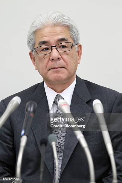 Masaru Kato, executive vice president and chief financial officer of Sony Corp., attends a news conference in Tokyo, Japan, on Thursday, Oct. 31,...