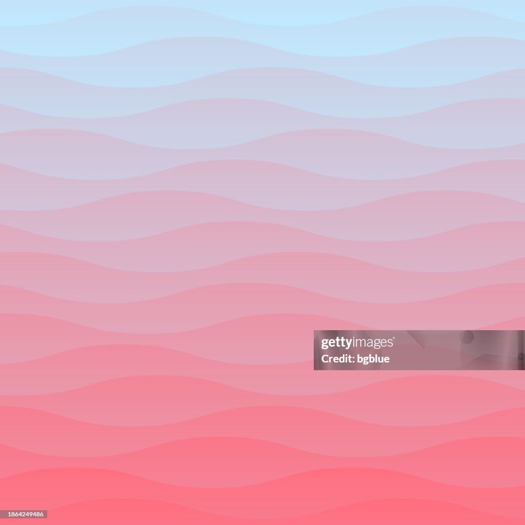 Trendy geometric background with Red abstract waves