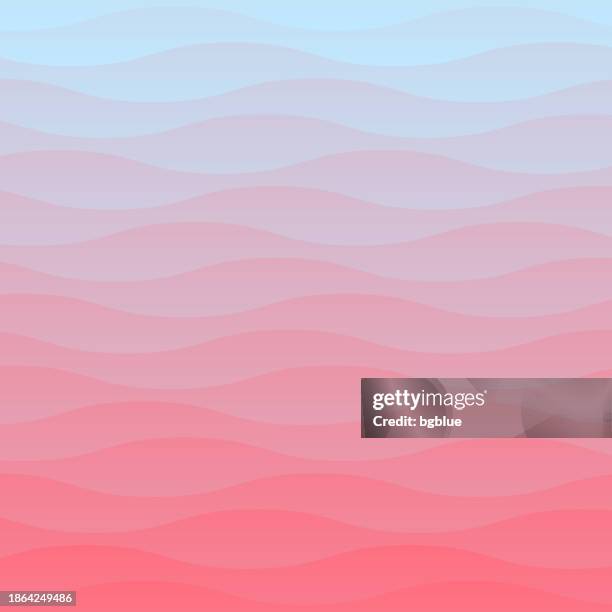 trendy geometric background with red abstract waves - pink background stock illustrations