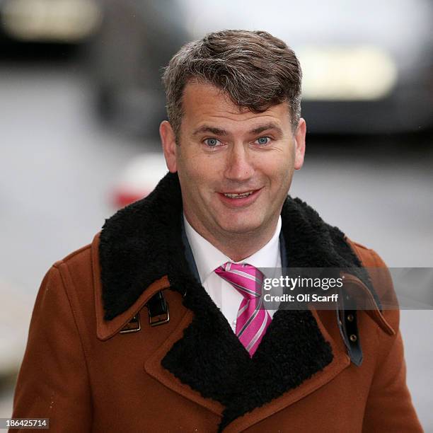 Mark Lewis, a lawyer who represented victims of phone hacking, arrives at the Old Bailey for the phone-hacking conspiracy trial on October 31, 2013...