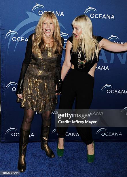 Singers Carly Simon and Natasha Bedingfield arrive at the Oceana Partners Award Gala With Former Secretary Of State Hillary Rodham Clinton and HBO...