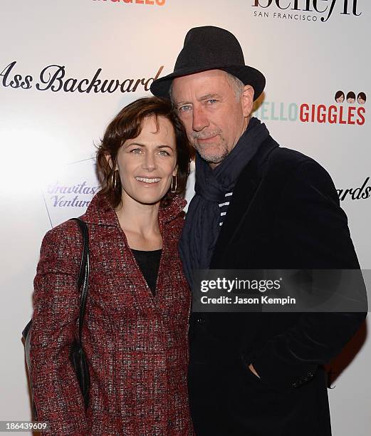 Sarah Clarke and Xander Berkeley attend the premiere of Gravitas Ventures' "Ass Backwards" at the Vista Theatre on October 30, 2013 in Los Angeles,...