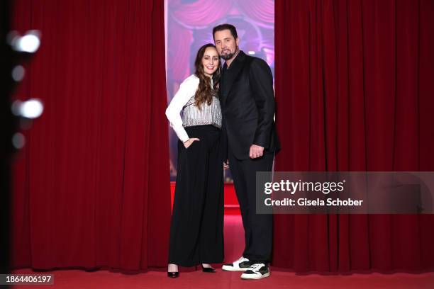 In this image released on December 21, 2023 Jana Mandana Lacey-Krone, Martin Lacey jr. During a family Portrait Shoot on December 11, 2023 at Circus...