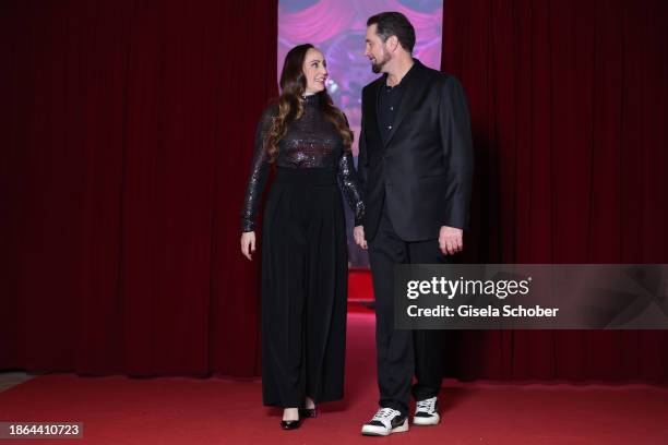 In this image released on December 21, 2023 Jana Mandana Lacey-Krone, Martin Lacey jr. During a family Portrait Shoot on December 11, 2023 at Circus...