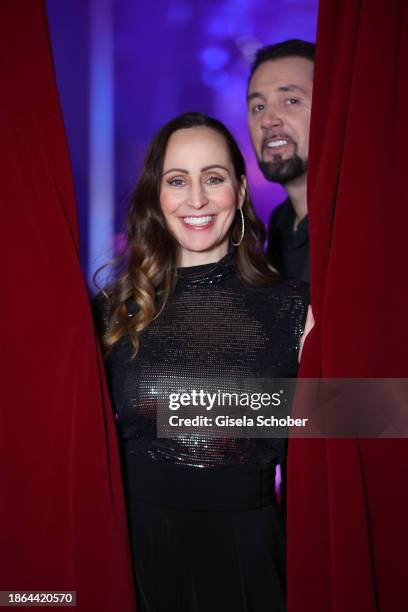 In this image released on December 21, 2023 Jana Mandana Lacey-Krone, Martin Lacey jr. During a family Portrait Shoot on December 11, 2023 at Circus...