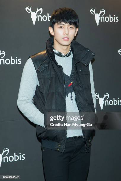 Seulong of South Korean boy band 2AM attends the "Nobis" South Korea launching party at Beyond Museum on October 30, 2013 in Seoul, South Korea.