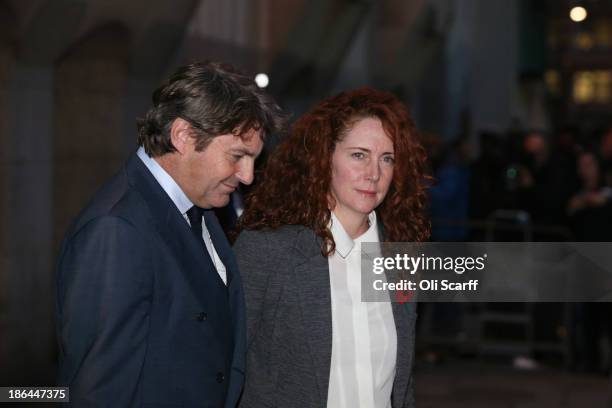 Former News International chief executive Rebekah Brooks and husband Charlie Brooks depart the Old Bailey for the phone-hacking conspiracy trial on...