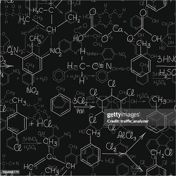 ilustraciones, imágenes clip art, dibujos animados e iconos de stock de bioquímica sin costuras fondo - fórmula