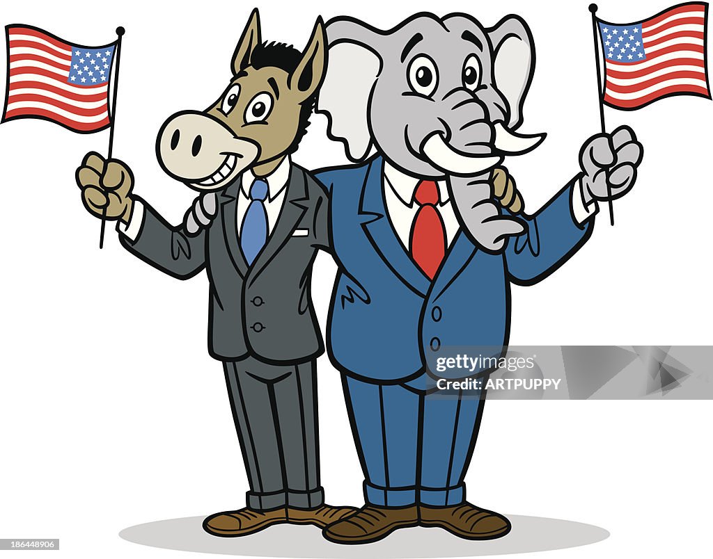 Donkey And Elephant Cartoon High-Res Vector Graphic - Getty Images