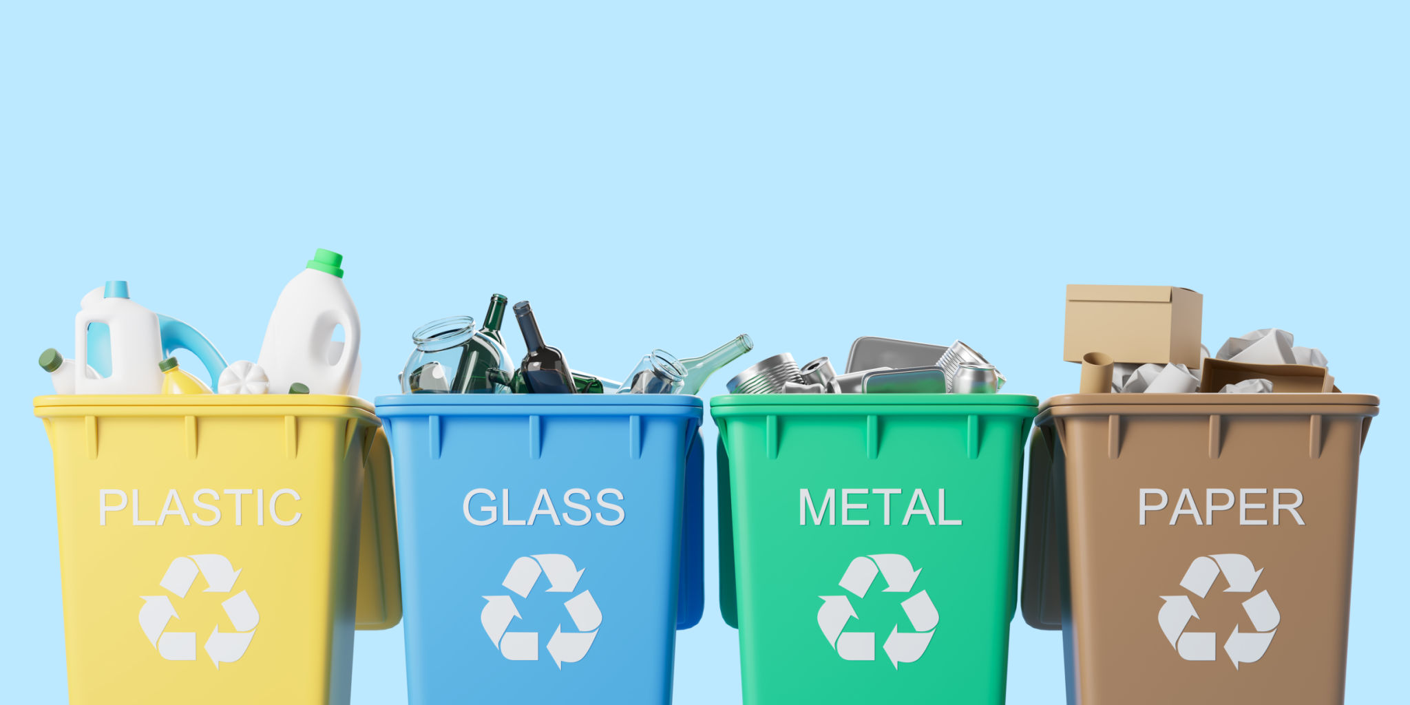 recycling bins