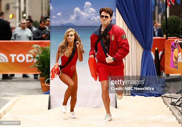 Carmen Electra and Willie Geist as David Hasselhoff's Mitch appear on NBC News' "Today" show --