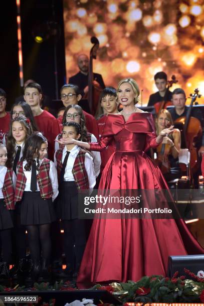 Italian presenter Federica Panicucci during the Christmas concert in the Vatican XXXI edition, held at the Conciliazione Auditorium. Rome , December...