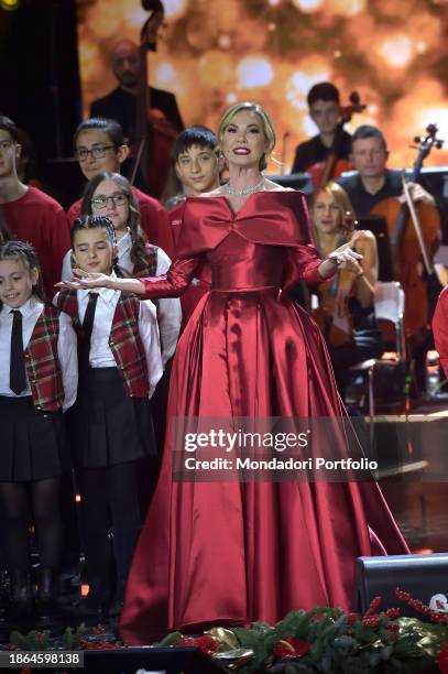 Italian presenter Federica Panicucci during the Christmas concert in the Vatican XXXI edition, held at the Conciliazione Auditorium. Rome , December...