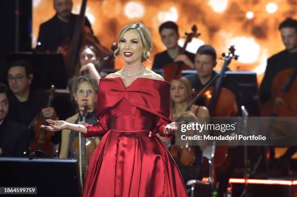 Italian presenter Federica Panicucci during the Christmas concert in the Vatican XXXI edition, held at the Conciliazione Auditorium. Rome , December...