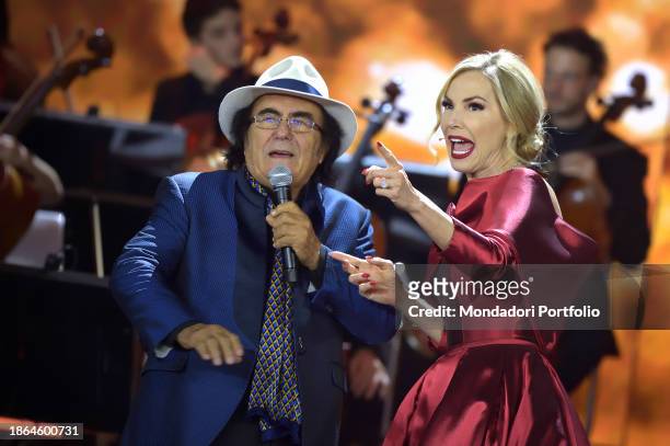 Italian singer Al Bano and the Italian presenter Federica Panicucci during the Christmas concert in the Vatican XXXI edition, held at the...