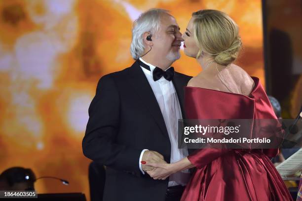 Italian presenter Federica Panicucci during the Christmas concert in the Vatican XXXI edition, held at the Conciliazione Auditorium. Rome , December...