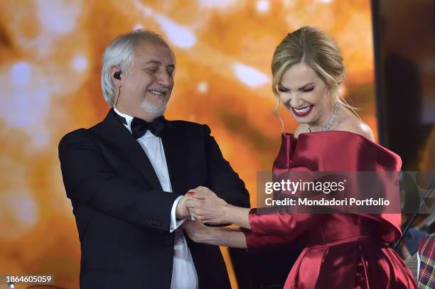 Italian presenter Federica Panicucci during the Christmas concert in the Vatican XXXI edition, held at the Conciliazione Auditorium. Rome , December...