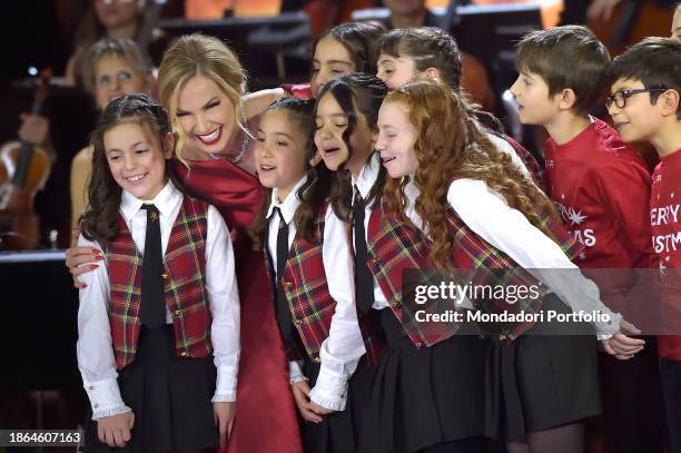 Italian presenter Federica Panicucci during the Christmas concert in the Vatican XXXI edition, held at the Conciliazione Auditorium. Rome , December...