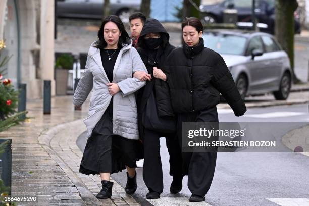 The mother of murdered Japanese student Narumi Kurosaki, Taeko Kurosaki , accompanied by family members, and boyfriend of Narumi, Arthur Del Piccolo...