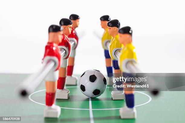 figurines of table football - table football stock pictures, royalty-free photos & images