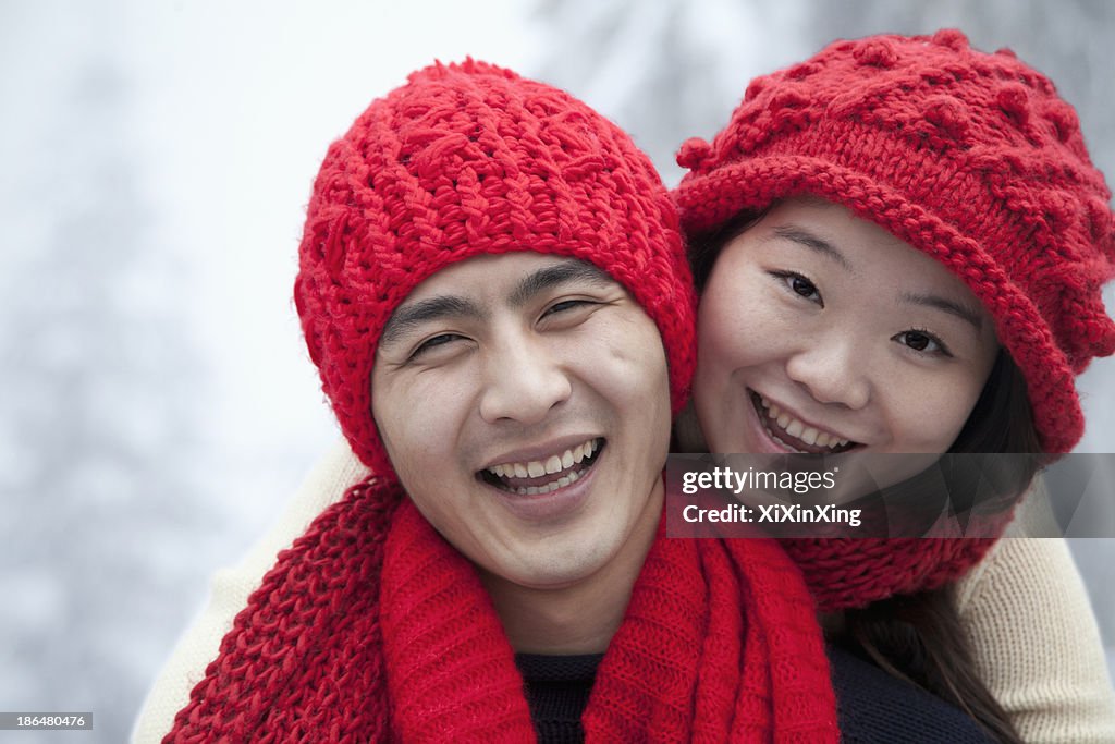 Young Couple in the Snow