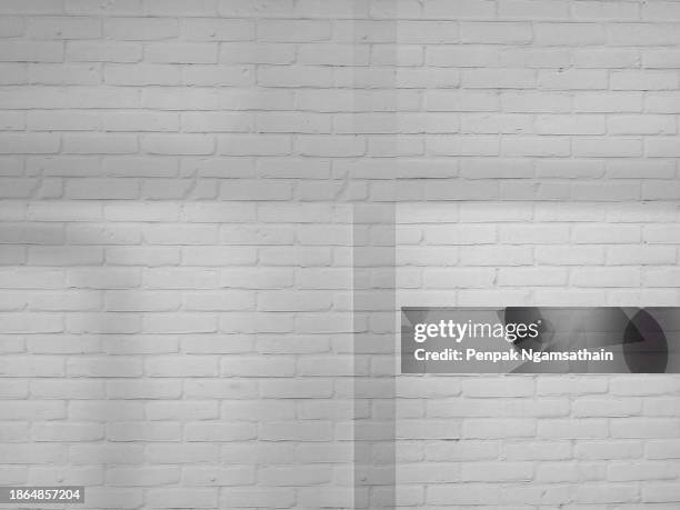 white brick stack wall background - whitewashed stock pictures, royalty-free photos & images