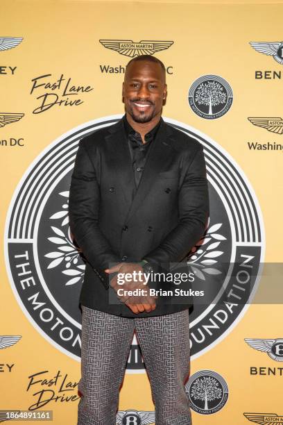 Vernon Davis attends 3rd Annual Winter Wonderland Toy Drive at the official Aston Martin and Bentley Dealership of Washington DC on December 16, 2023...