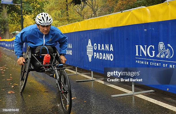 Paralympic gold medalist and Racing Great Alex Zanaradi attends the Grana Padano Events NYC MArathon Events on October 31, 2013 in New York City.