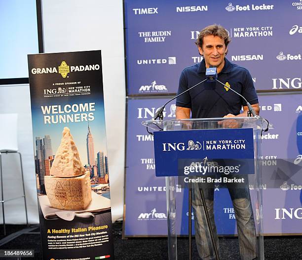 Paralympic gold medalist and Racing Great Alex Zanaradi attends the Grana Padano Events NYC MArathon Events on October 31, 2013 in New York City.