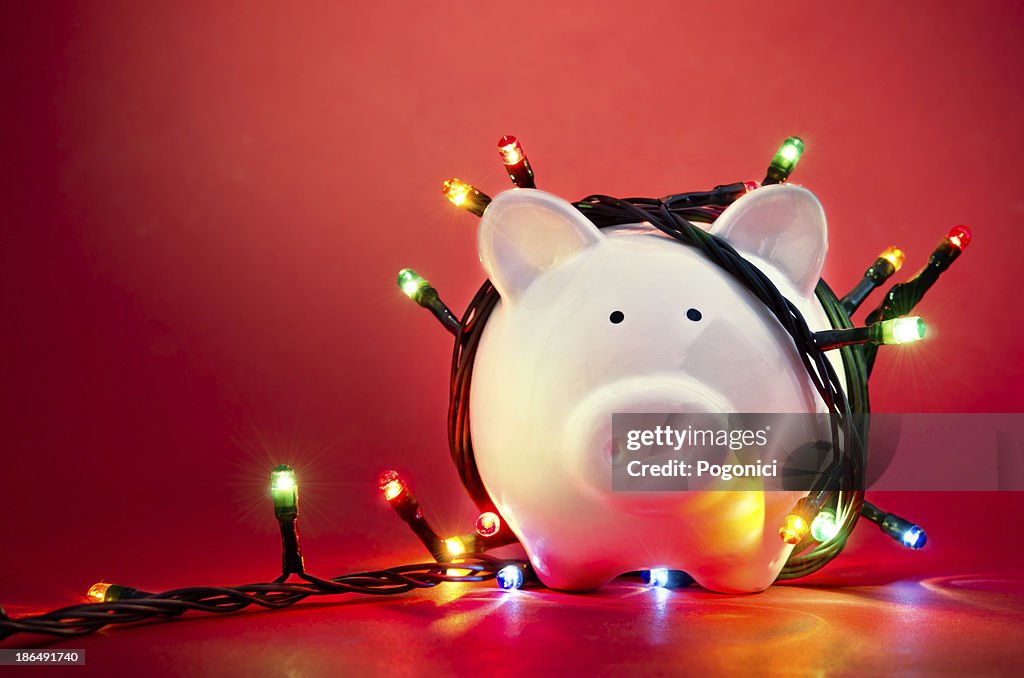 Christmas piggy bank
