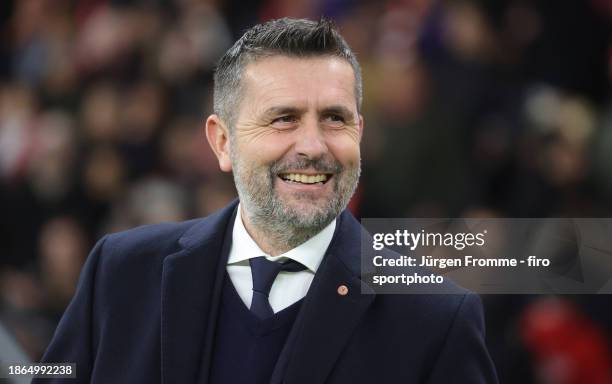 Nenad Bjelica coach of Union during the UEFA Champions League match between 1. FC Union Berlin and Real Madrid CF at Olympiastadion on December 12,...