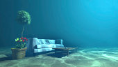 Living room underwater for Relaxation