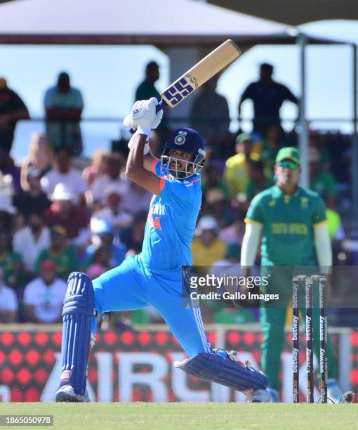 Washington Sundar of India during the 3rd One Day International match between South Africa and India at Boland Park on December 21, 2023 in Paarl,...