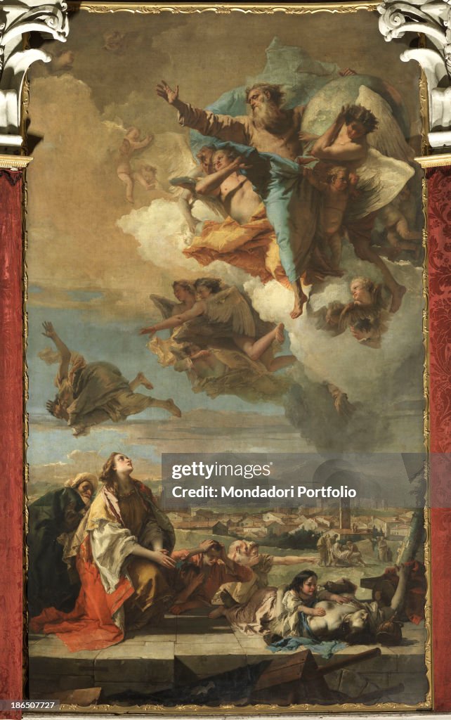 Saint Tecla Pray for the Liberation of Este from the Plague, by Giambattista Tiepolo, 1758, 18th Century, oil on canvas, 675 x 390 cm