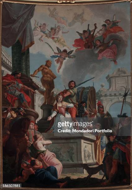 Italy, Lombardy, Bergamo, St, Catherine's church, Whole artwork view, This large painting is placed in the choir altarpiece, Catherine's martyrdom is...