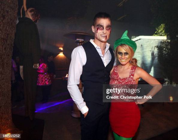 Patrick Farr and Holly Letchworth attend Demi Lovato's Halloween