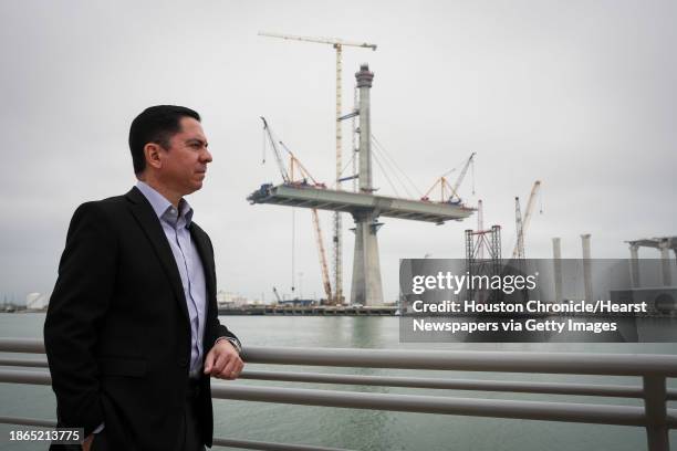 Omar Garcia, chief external affairs officer for the Port of Corpus Christi, poses for a portrait Thursday, Nov. 16 at the port in Corpus Christi.