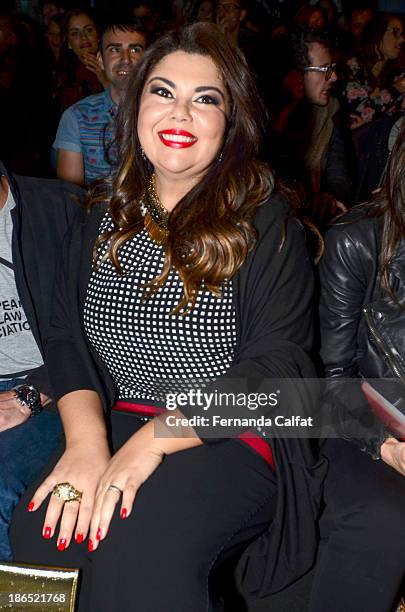 Fabiana Carla attends the Colcci show at Sao Paulo Fashion Week Winter 2014 on October 31, 2013 in Sao Paulo, Brazil.