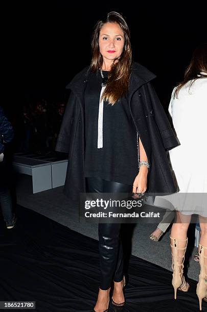 Cris Rudge attends the Colcci show at Sao Paulo Fashion Week Winter 2014 on October 31, 2013 in Sao Paulo, Brazil.