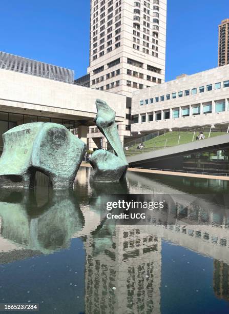 Located near the entrance of Lincoln Center Film Society and across the street from Julliard is a unique grass covered roof called the Hypar...