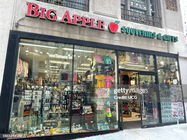 Souvenir Store in Times Square, New York City where tourists can purchase mementos as a reminder of their vacation to New York.