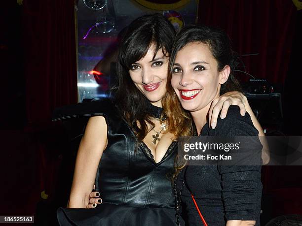 Comedians Vanessa Guide from TV serie 'No Limit' and Lise Schreiber TV serie 'Dos au Mur' attend the 'Glamoween' Party Hosted By The Missionnaires At...