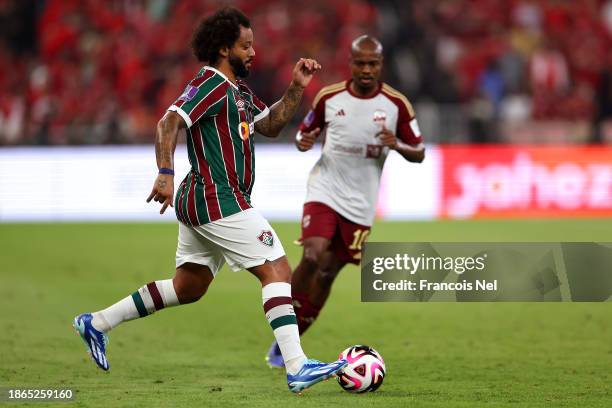 Marcelo of Fluminense runs with the ball during the FIFA Club World Cup Semi-Final match between Fluminense and Al Ahly FC at King Abdullah Sports...